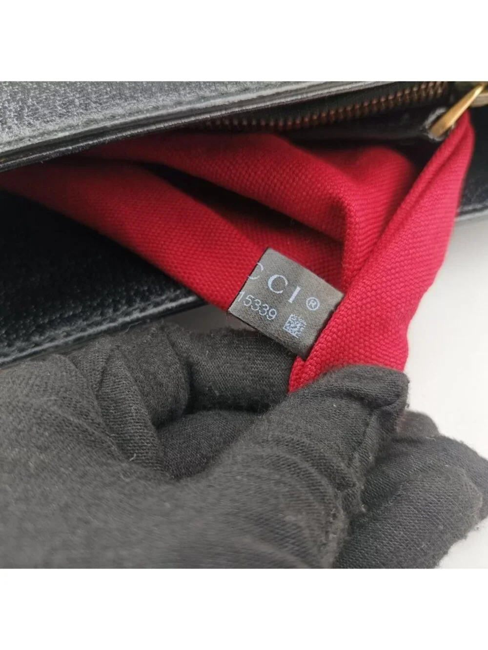 Gucci Sherry Black Leather